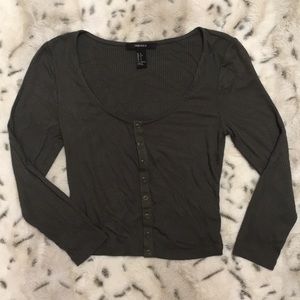 Crop Top Button Down